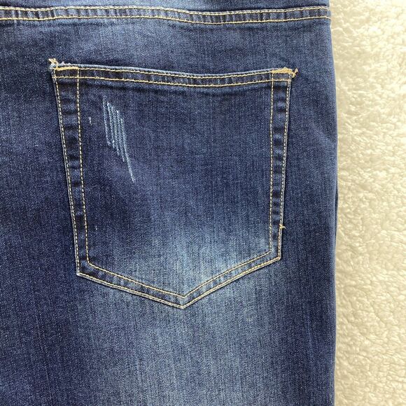 Henry & William Jeans Mens 42x32 Blue Relax Fit Distressed American Preppy Denim - Picture 10 of 16